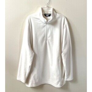 Lands End Size 1X White Women’s All Season Access Fleece Pullover